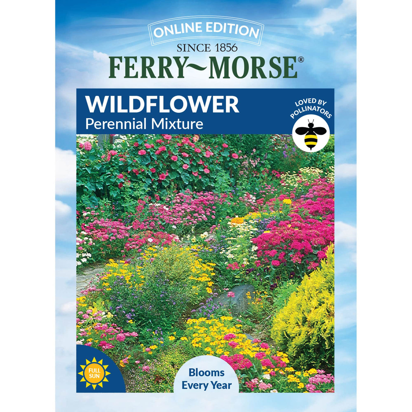 Wildflower perennial mixture front of packaging
