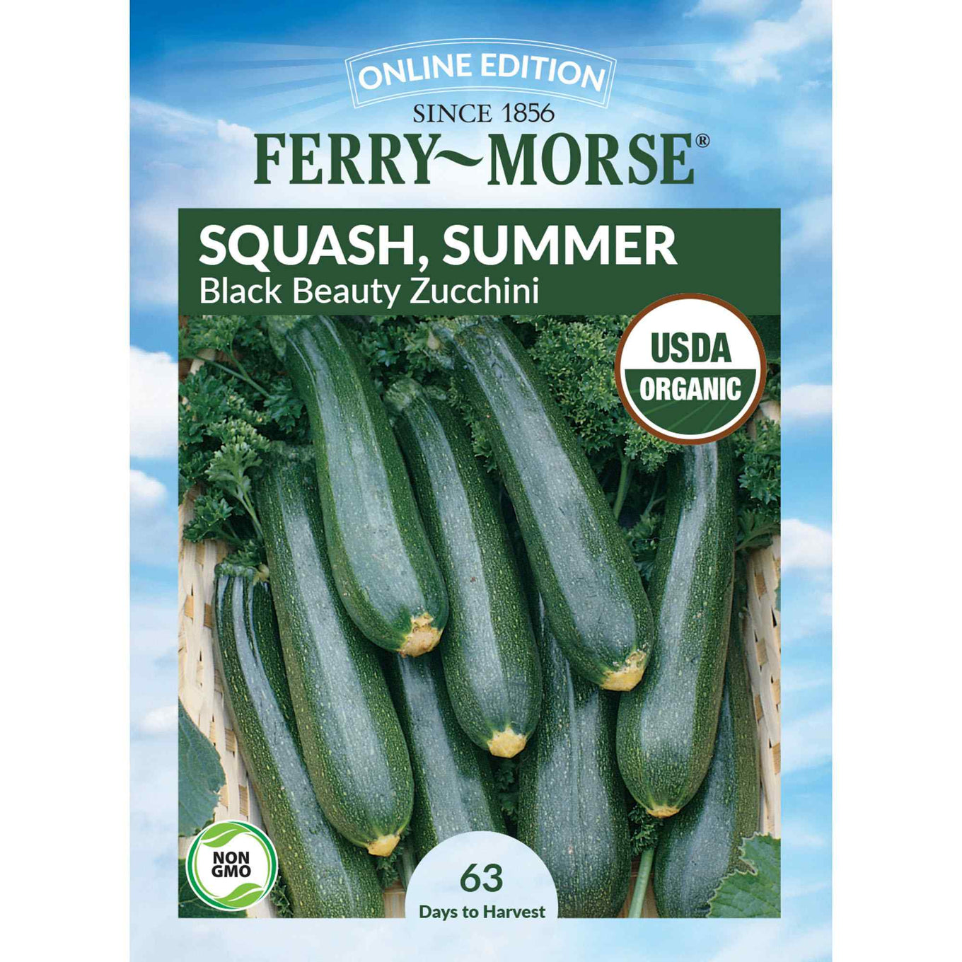 Ferry-Morse squash black beauty zucchini seed packet