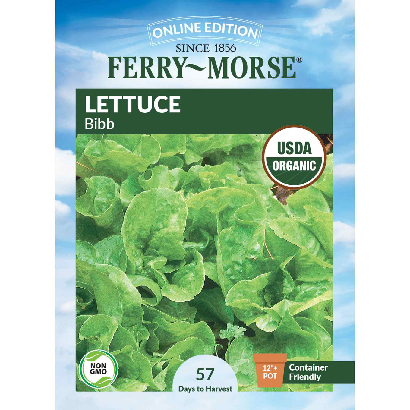 Ferry-Morse lettuce bibb organic seed packet