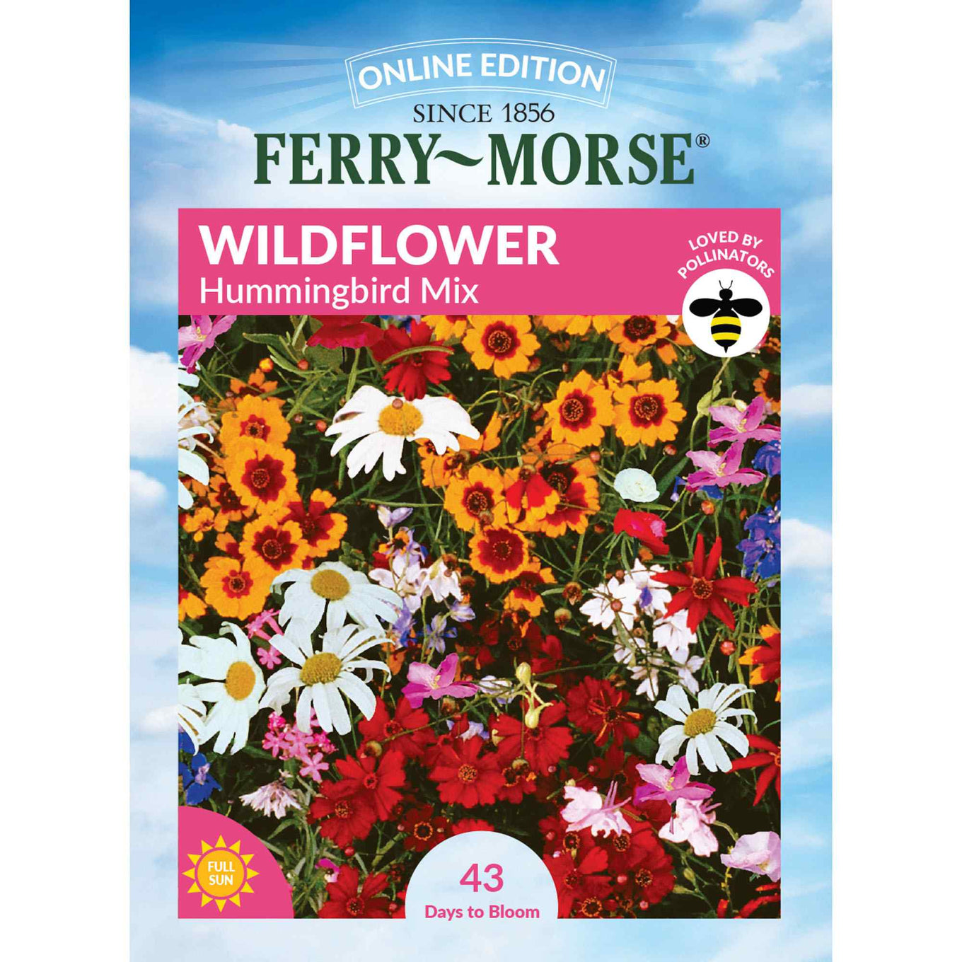 Wildflower hummingbird mix front of packaging