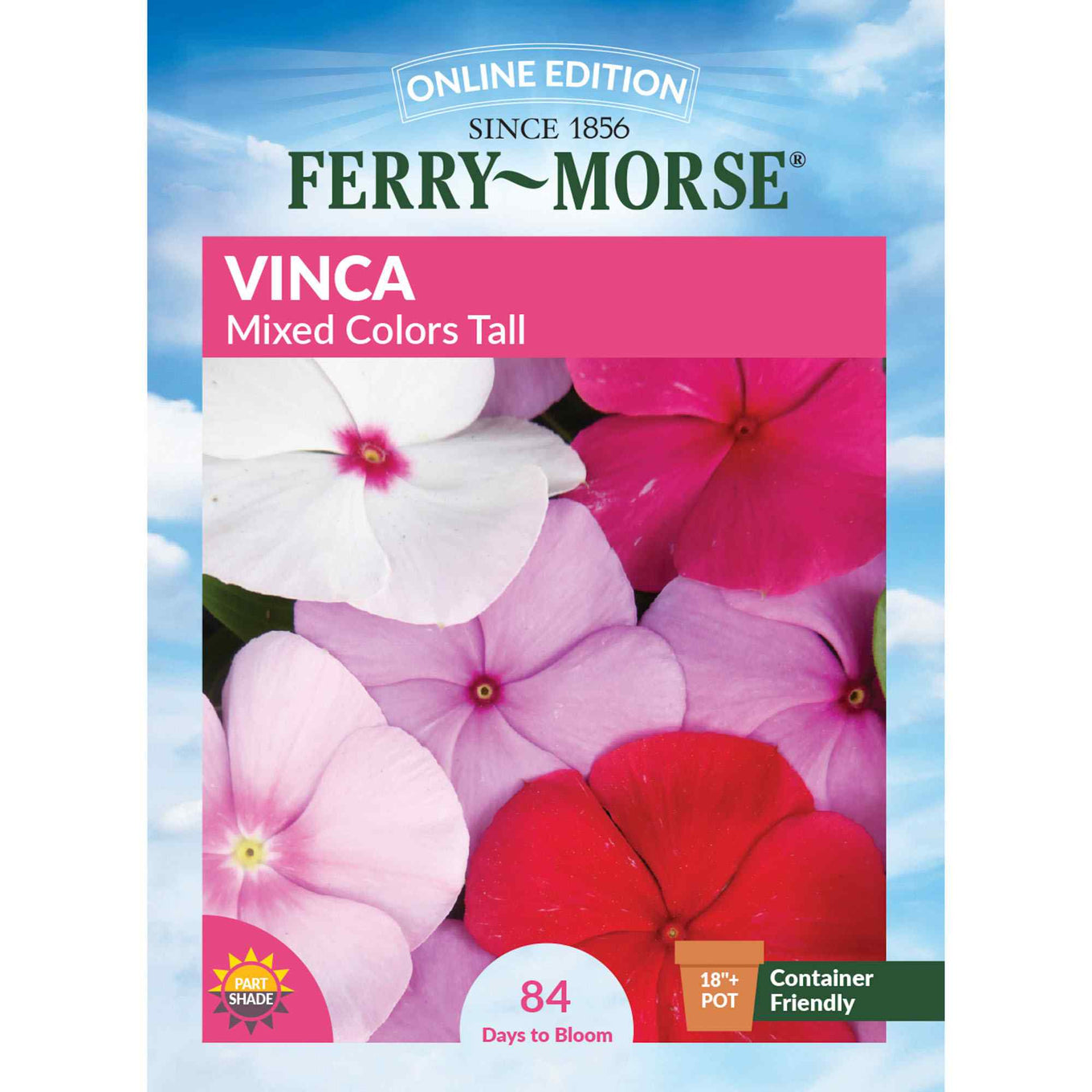 Vinca mixed colors front of packaging
