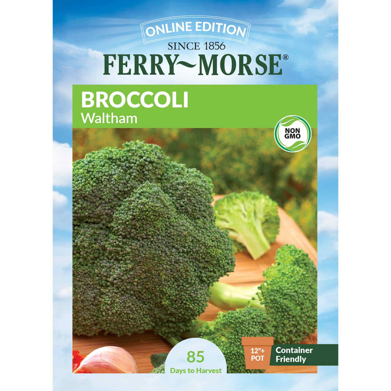 Ferry-Morse broccoli Waltham seed packet