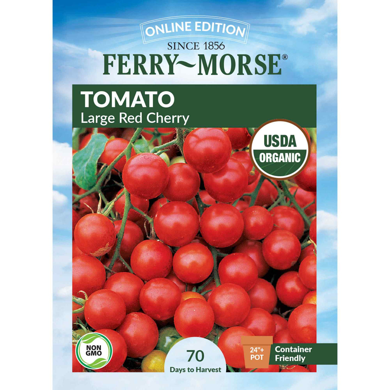 Ferry-Morse tomato large red cherry seed packet