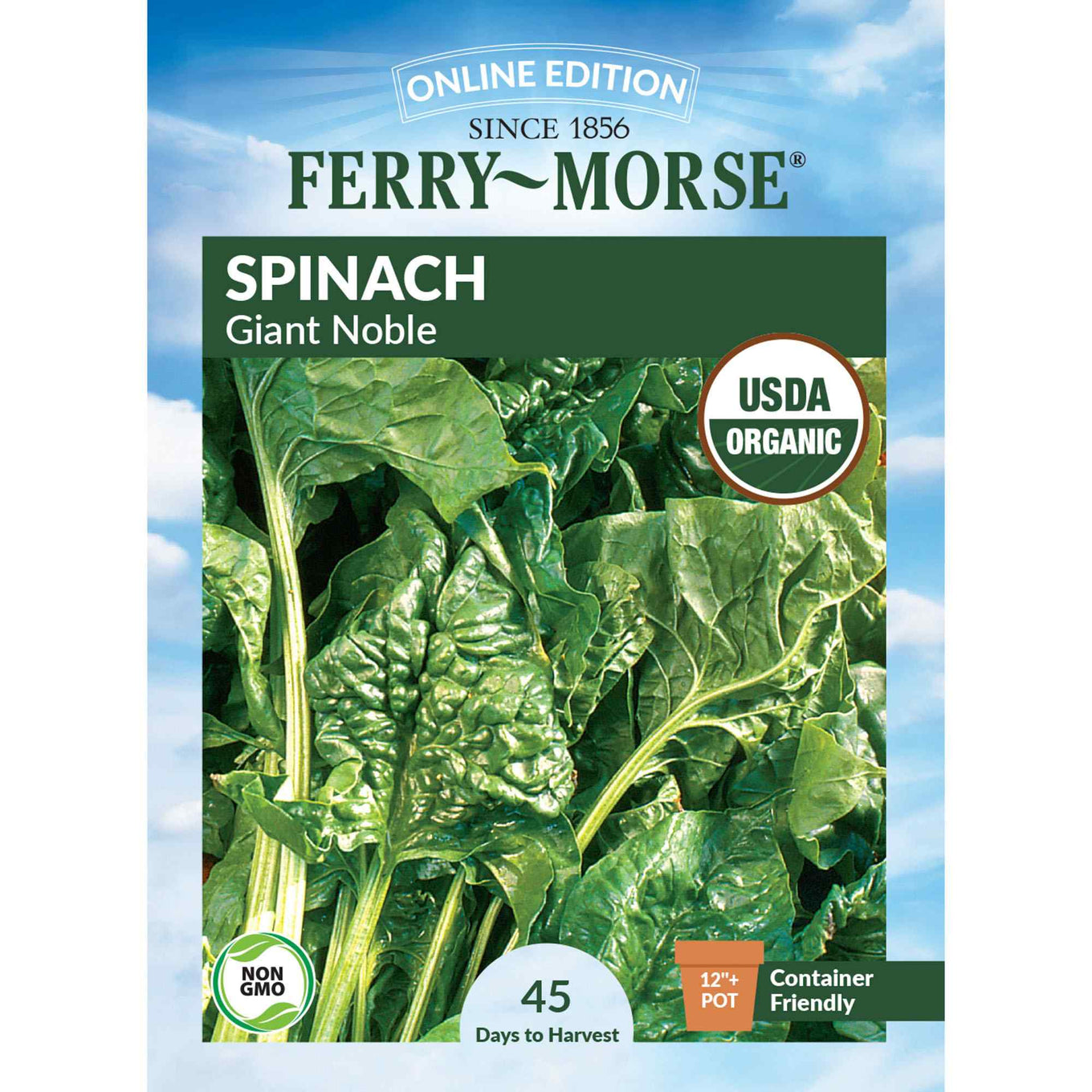 Ferry-Morse spinach giant noble seed packet