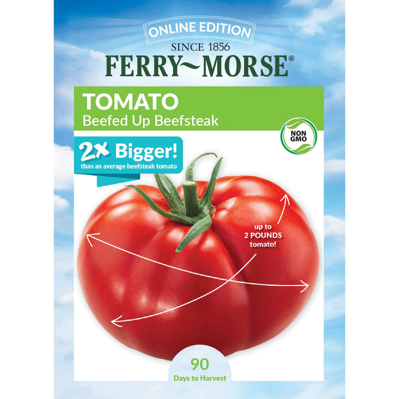 Ferry-Morse tomato beefed up beefsteak seed packet