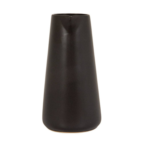 Black vase on a white background