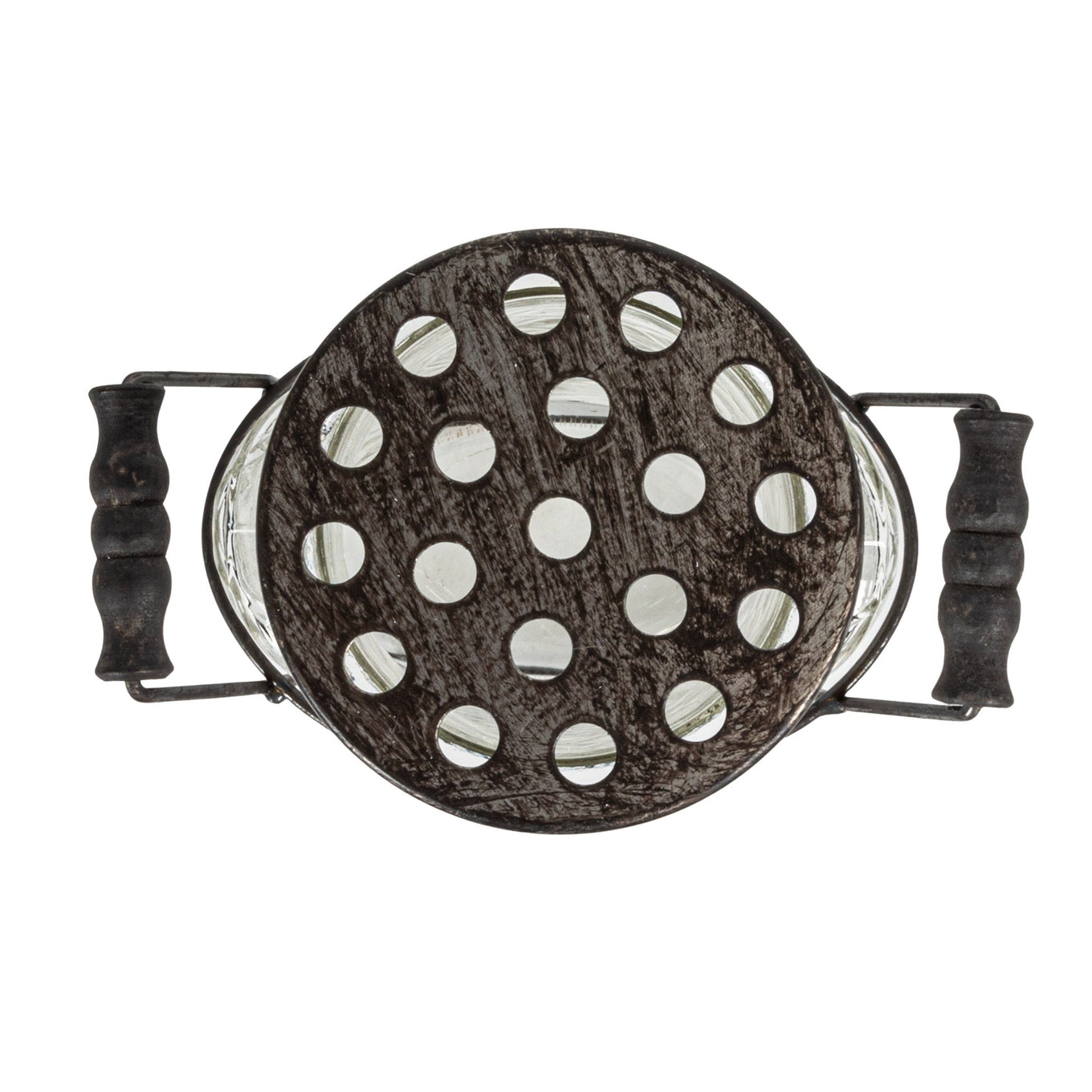 metal stand and frog lid