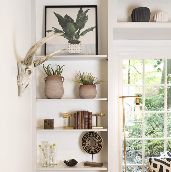 Large Orange & Whitewashed Terracotta Urn - Ferry - Morse