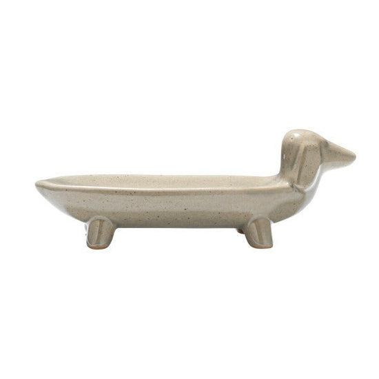 Grey Ceramic Dog Trinket Dish - Ferry - Morse