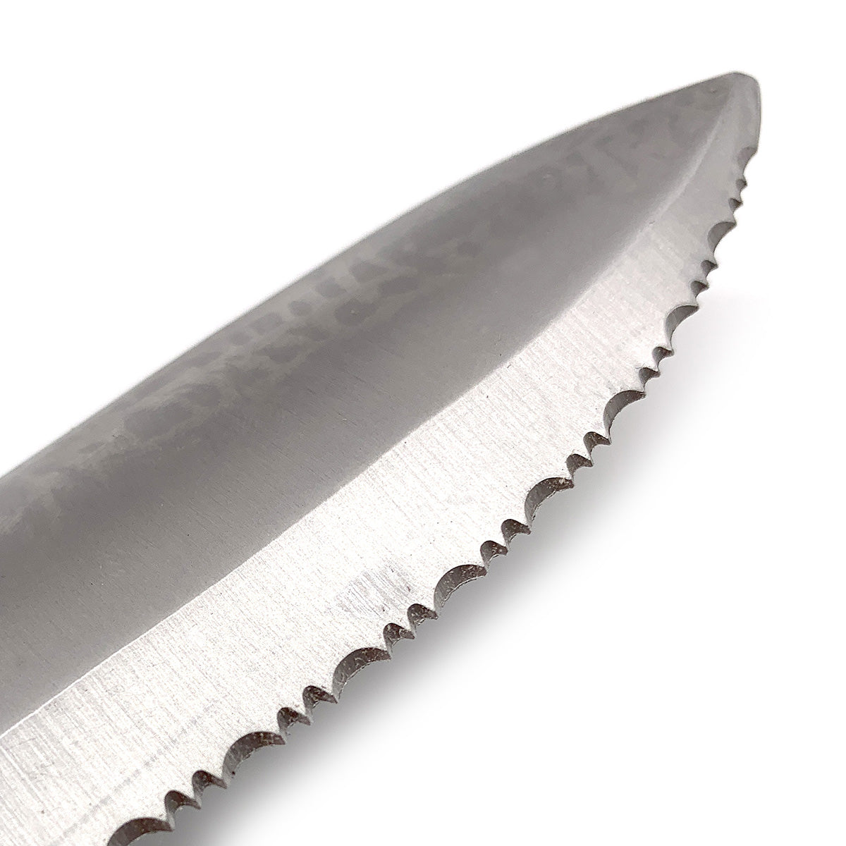 A hori hori garden knife with a wood handle and a stainless steel blade, accompanied by a brown leather case.