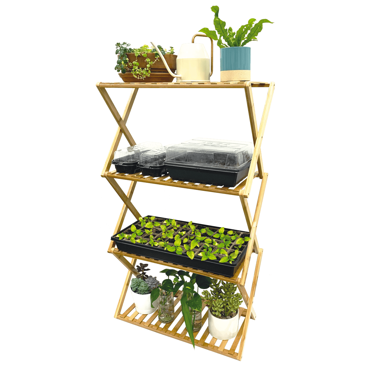 indoor plant stand for multiple plants Ferry-Morse Indoor Plant Shelf Stand