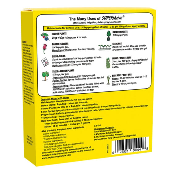 SUPERthrive Plant Vitamin Solution 4 oz. + Organic 4 - 4 - 4 All - Purpose Fertilizer Set, 2 Pack - Ferry - Morse