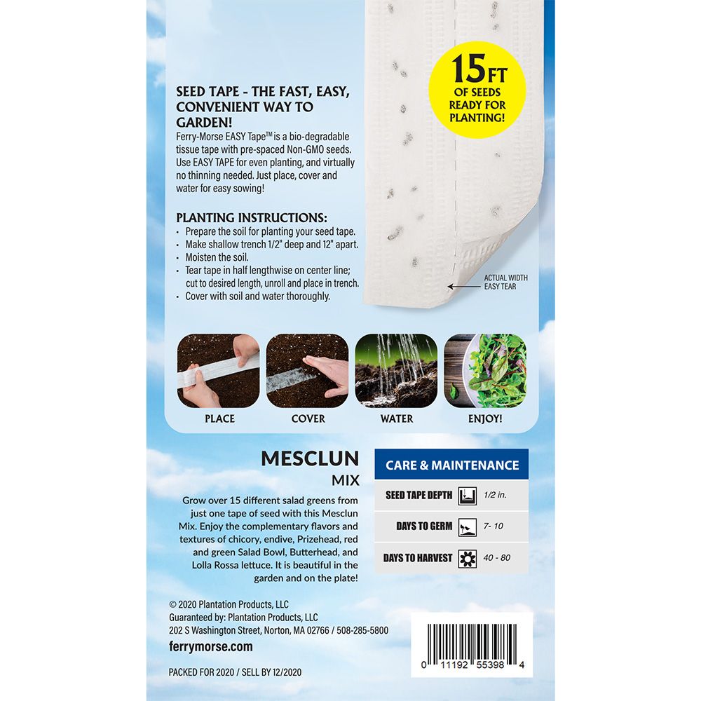 Mesclun Mix Seed Tape