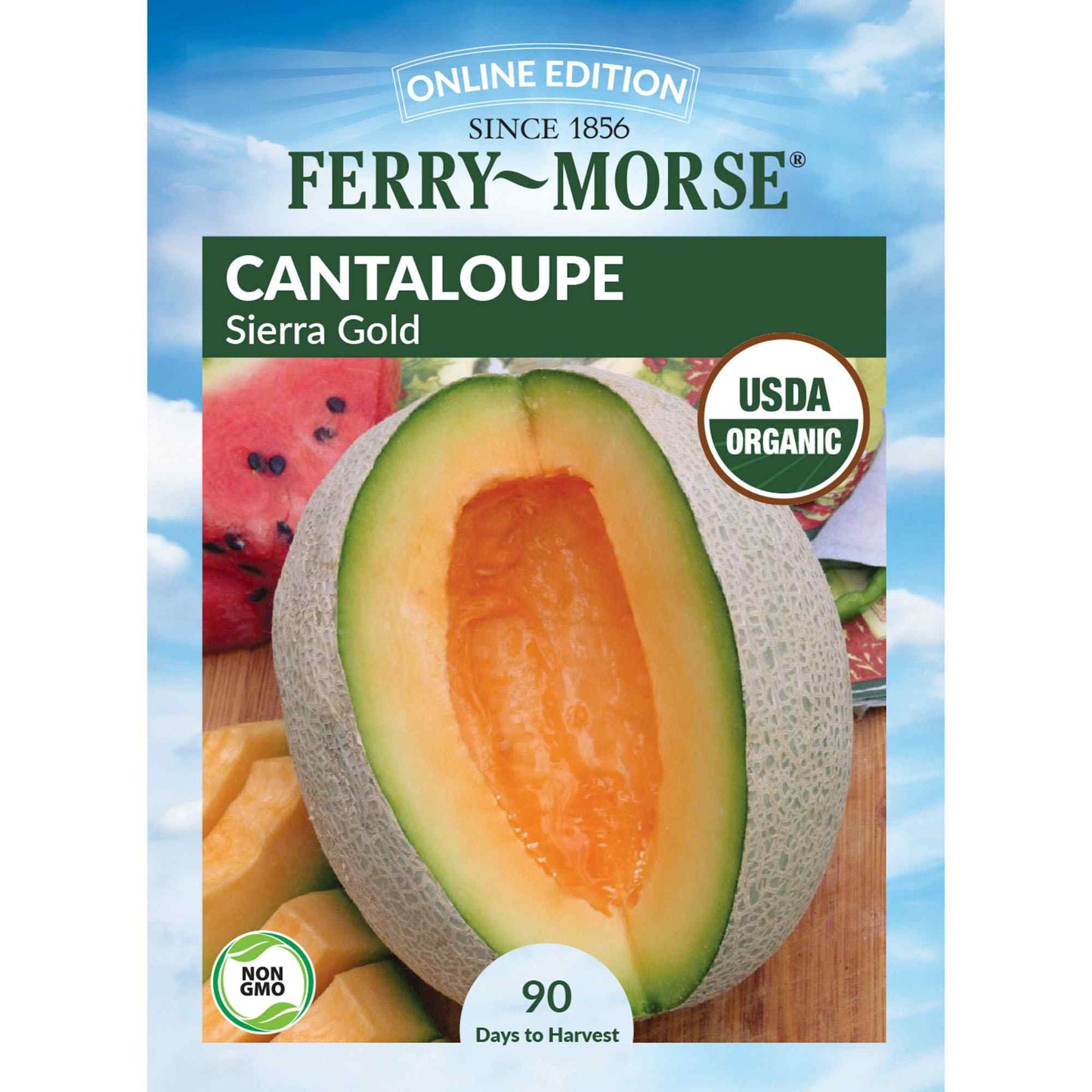 Cantaloupe, Sierra Gold Organic Seeds