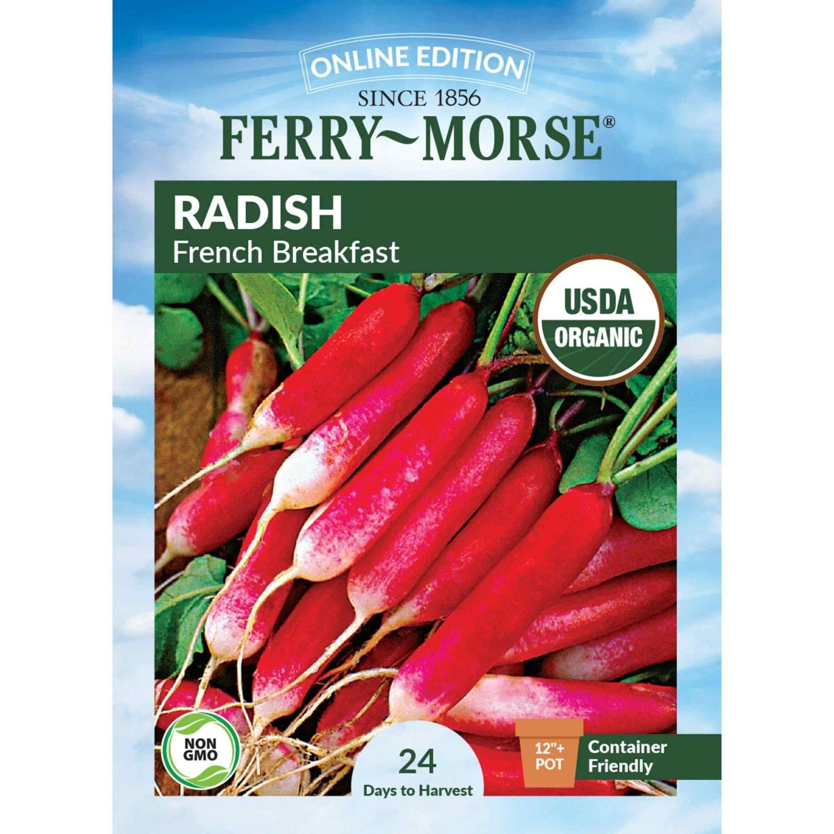 planting french breakfast radish seeds Ferry-Morse Organic Radish Seeds 2.6 Gram(s)