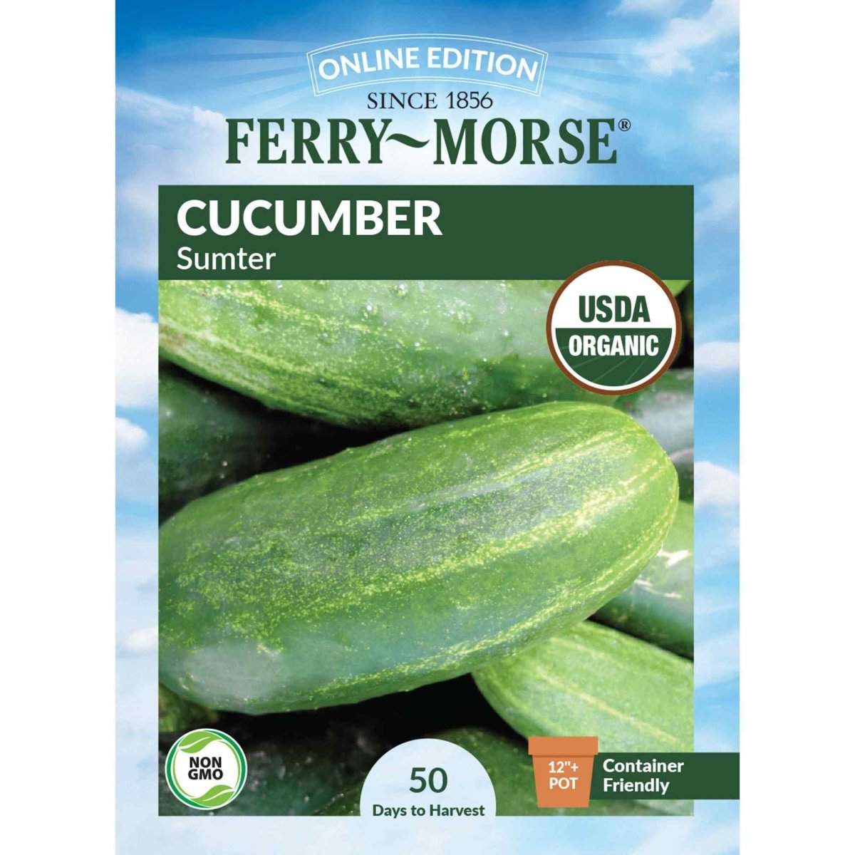 best potting mix for cucumbers Cucumber Sumter Organic Seeds 1.4g from Ferry-Morse Seeds