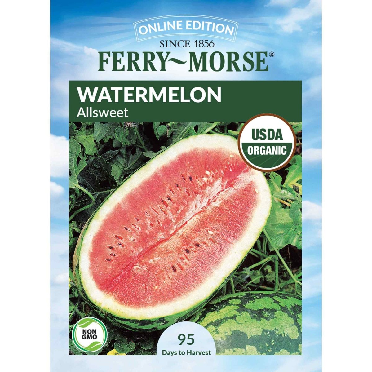 Watermelon, Allsweet Organic Seeds | Organic Watermelon | Fruit