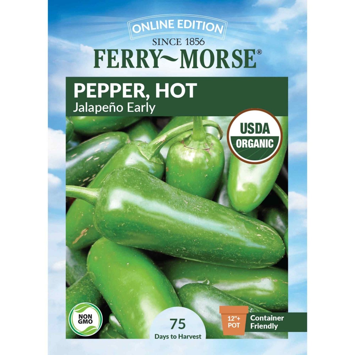 jalapeno plant fertilizer Pepper Jalapeno Early Organic Seeds 400mg from Ferry-Morse Seeds
