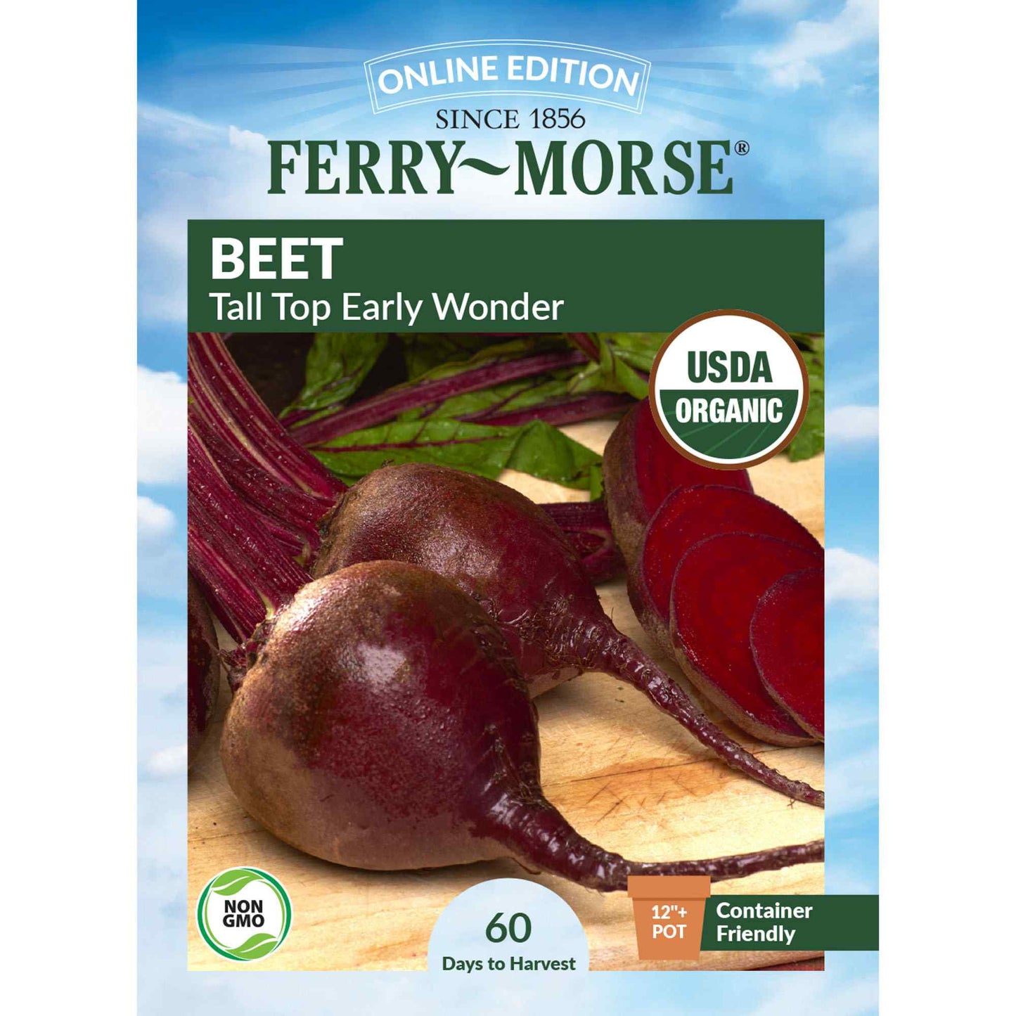 Beet, Tall Top Early Wonder Organic Seeds