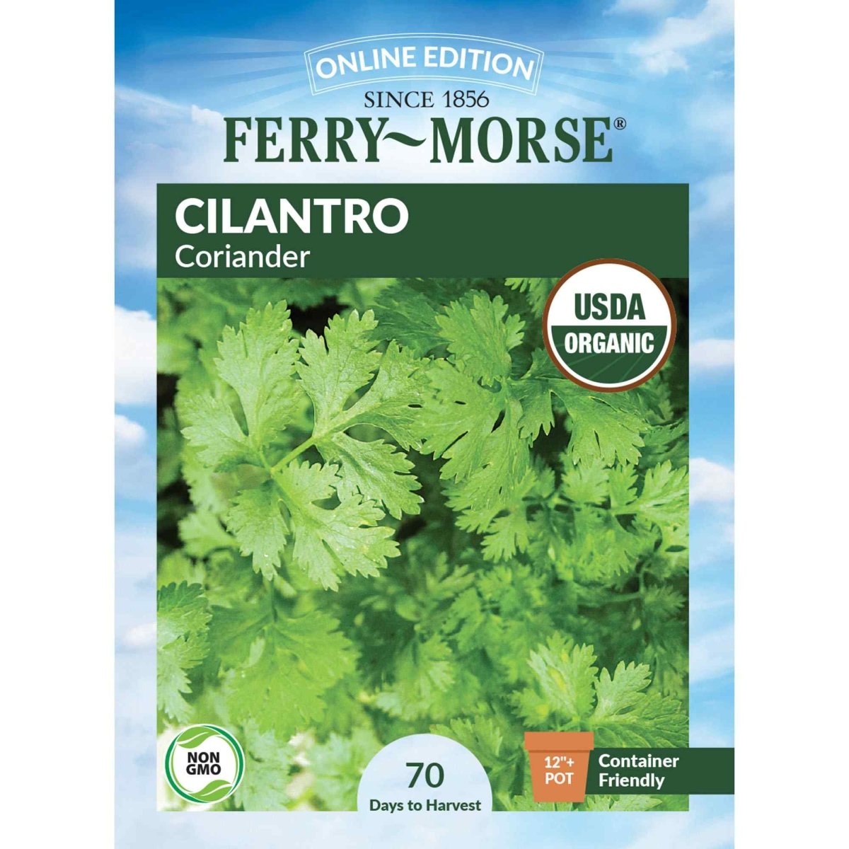 fertilizer for coriander plants Organic Cilantro Coriander Herb Seeds from Ferry-Morse Seeds