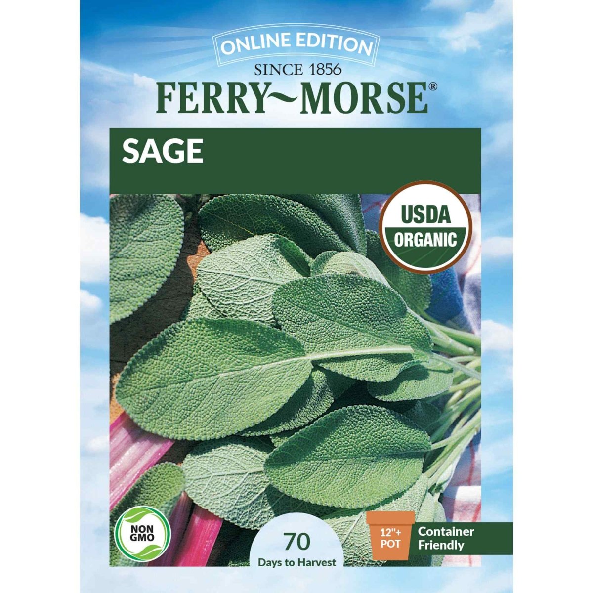 plant seeds for sale online Organic Broad Leaf Sage Seeds from Ferry-Morse Seeds
