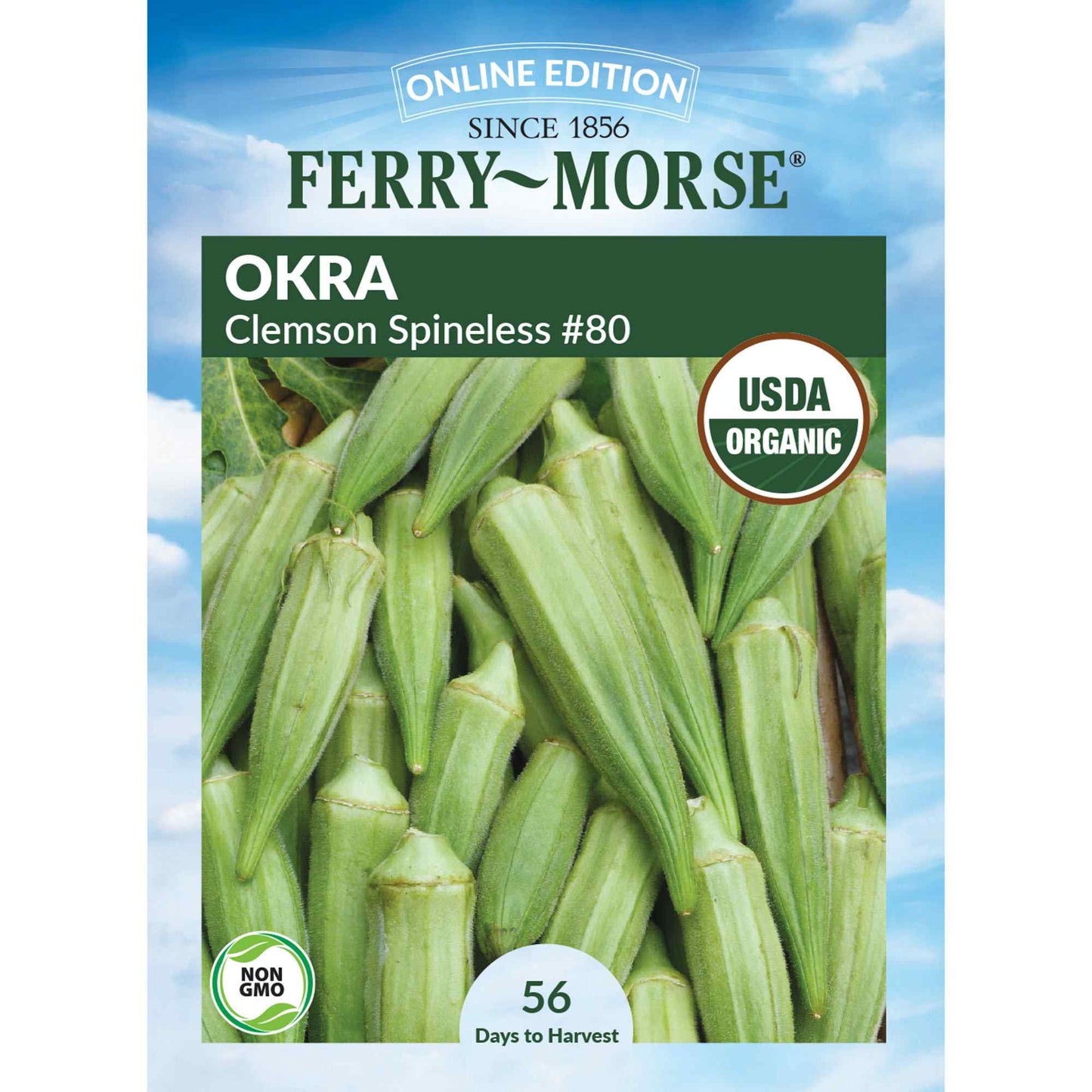 Okra, Clemson Spineless #80 Organic Seeds