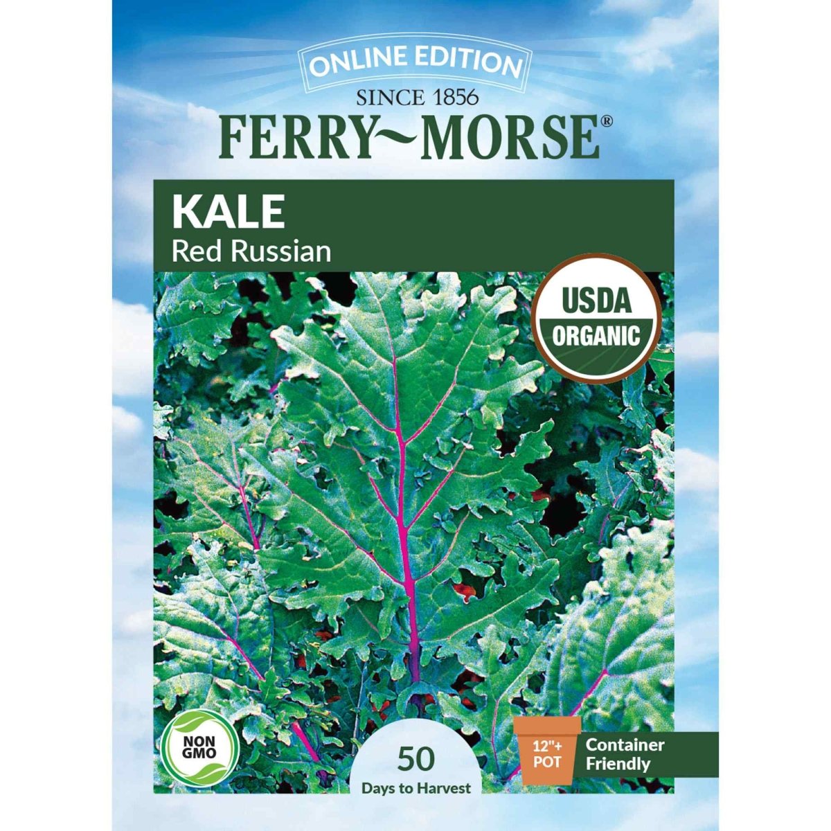 kale flower seeds Kale Red Russian Organic Seeds 1.9g from Ferry-Morse Seeds