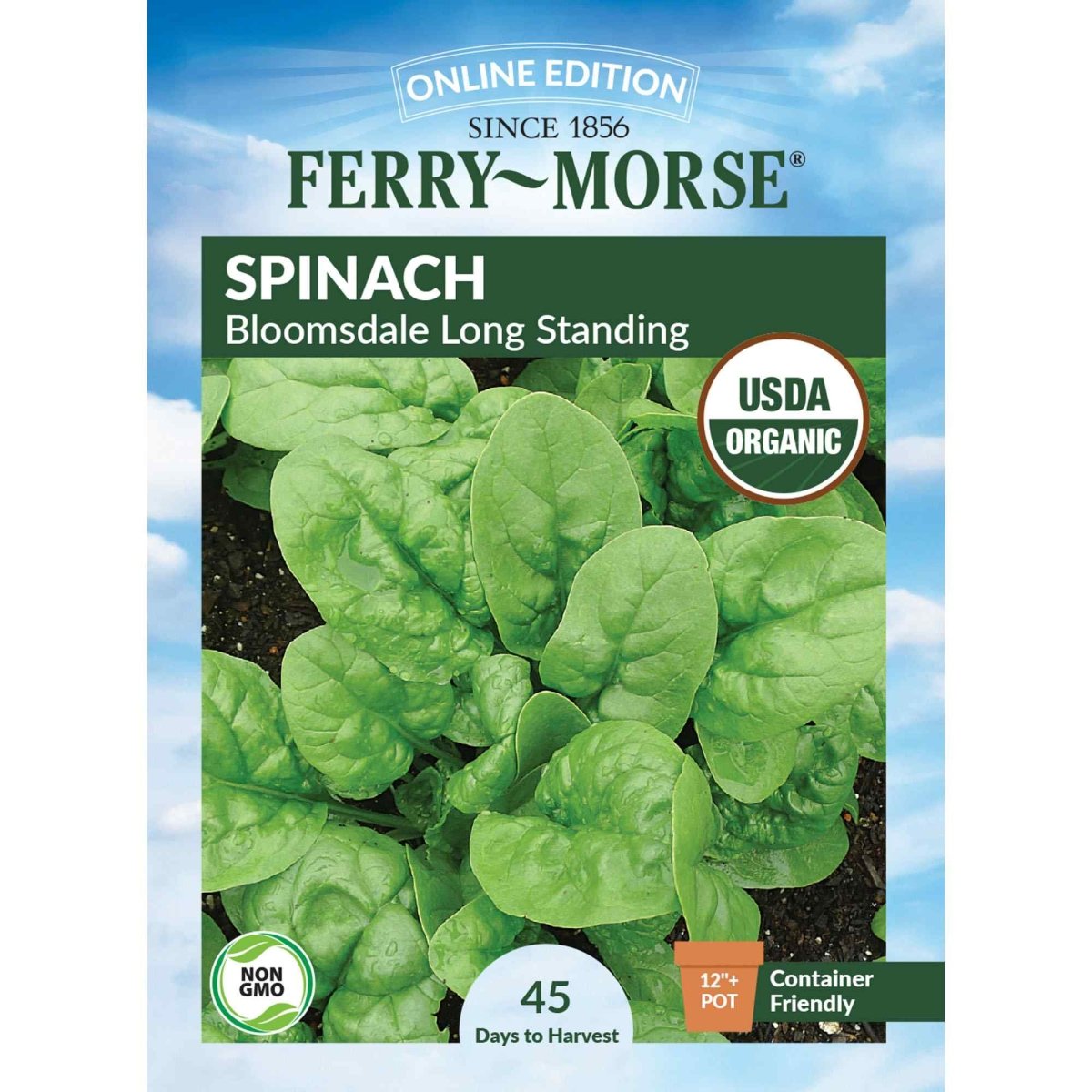 fertilizer for spinach plants Bloomsdale Long Standing Organic Spinach Seeds from Ferry-Morse Seeds