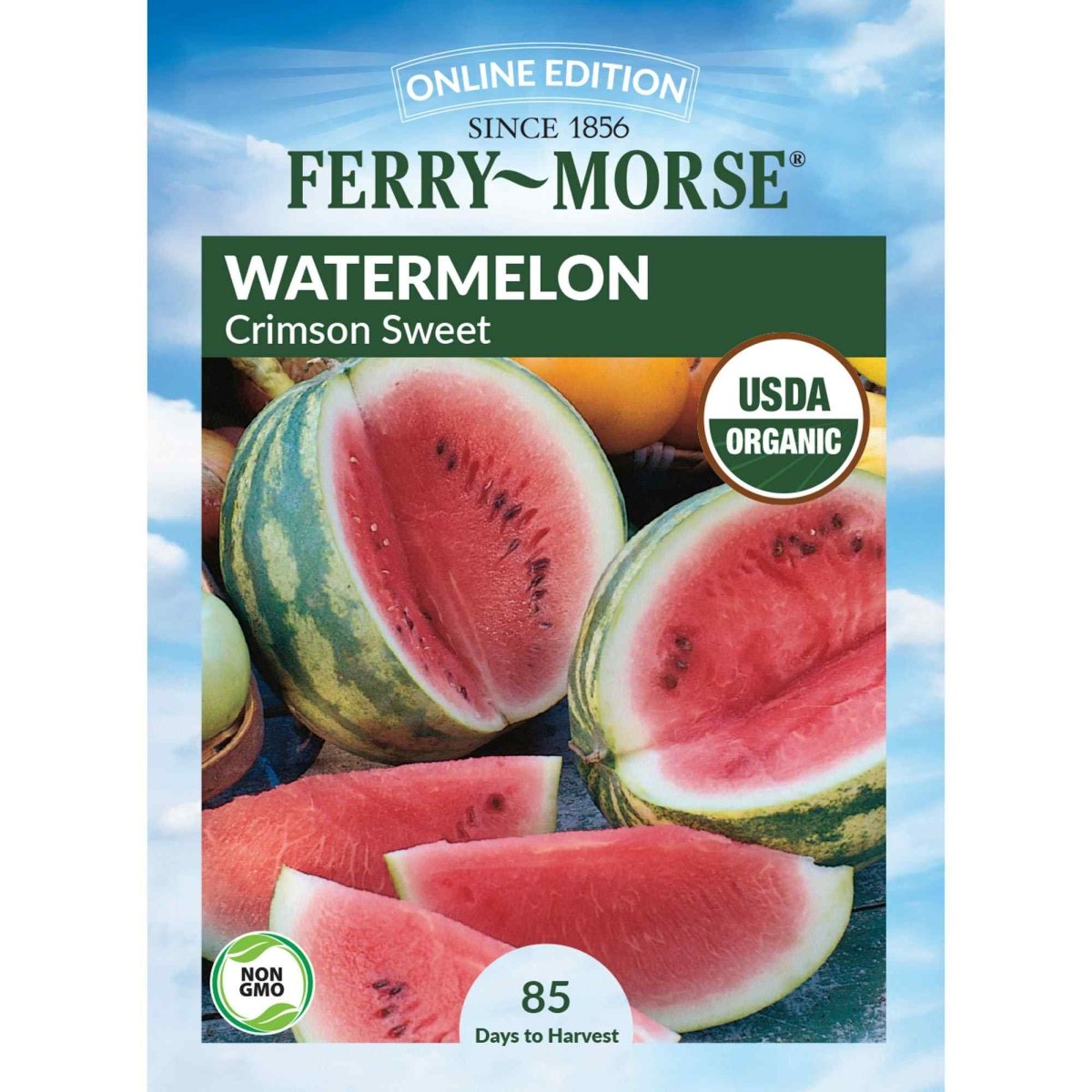 Watermelon, Crimson Sweet Organic Seeds | Organic Watermelon