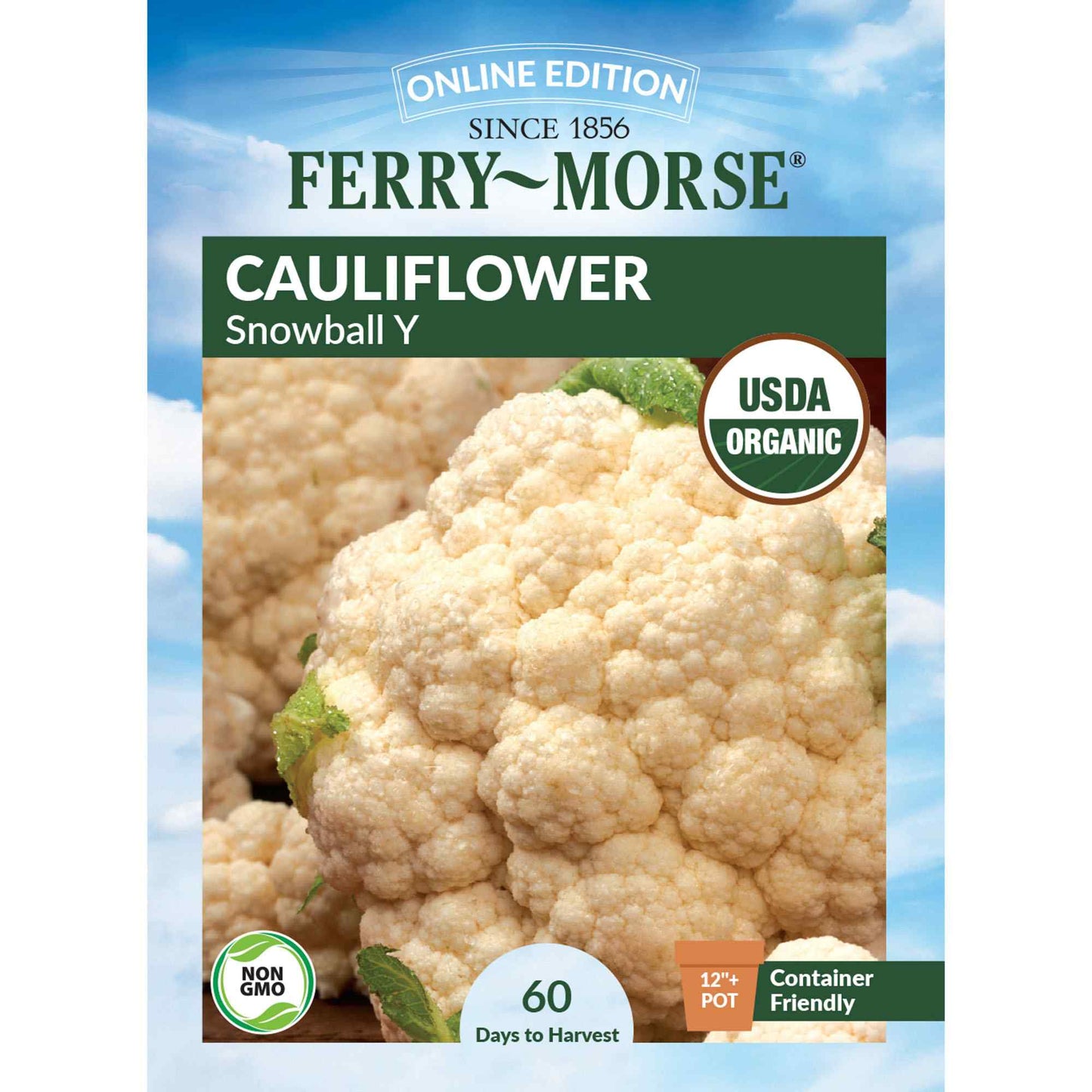 Cauliflower, Snowball Y Organic Seeds