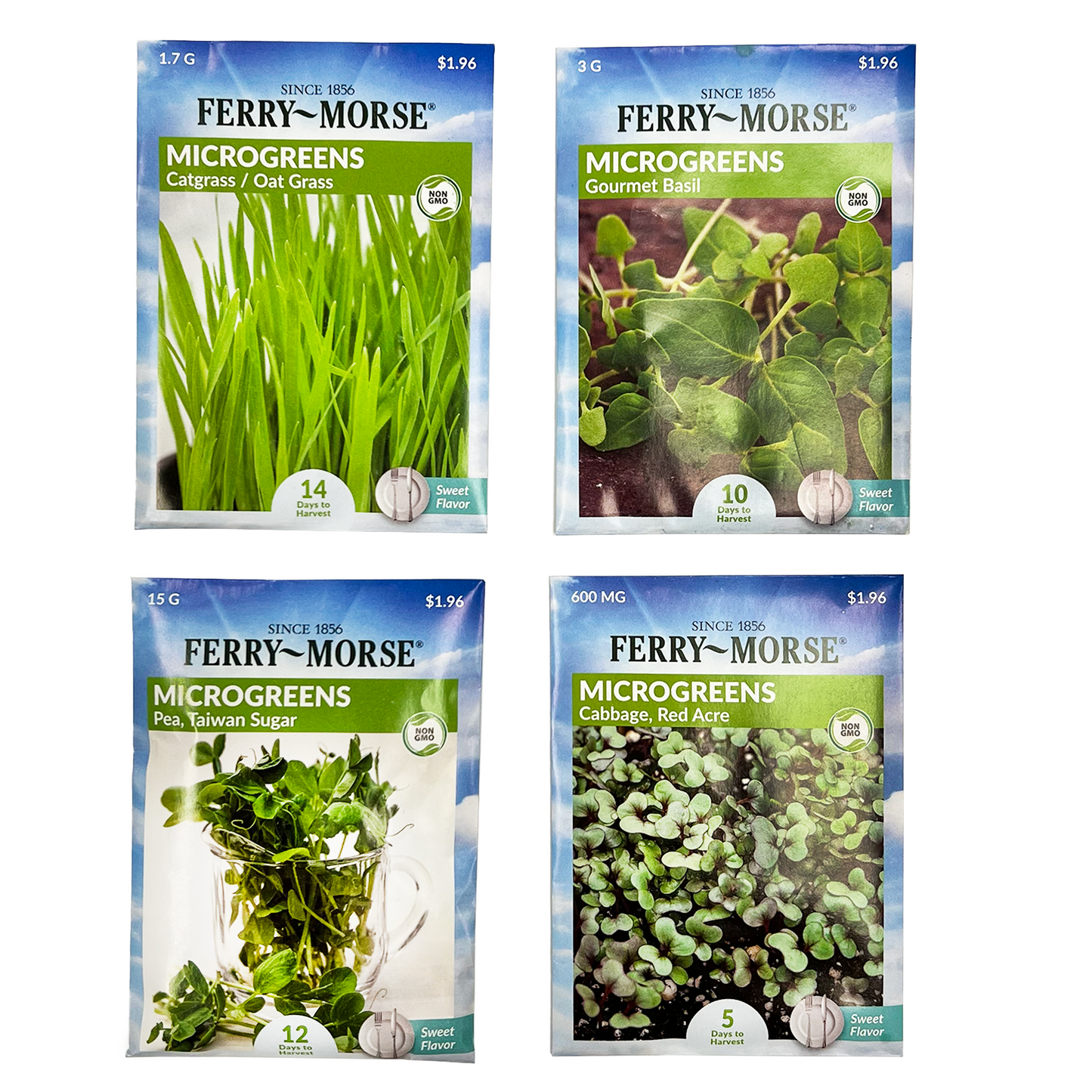 Microgreens Sweet Flavor Seed Bundle, 4 Pack