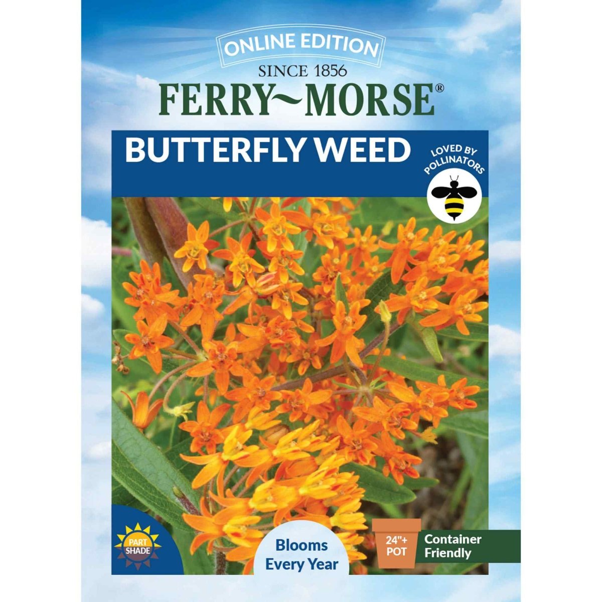 butterfly plant seeds for sale Asclepias Tuberosa Butterfly Weed Seed 300mg from Ferry-Morse Seeds