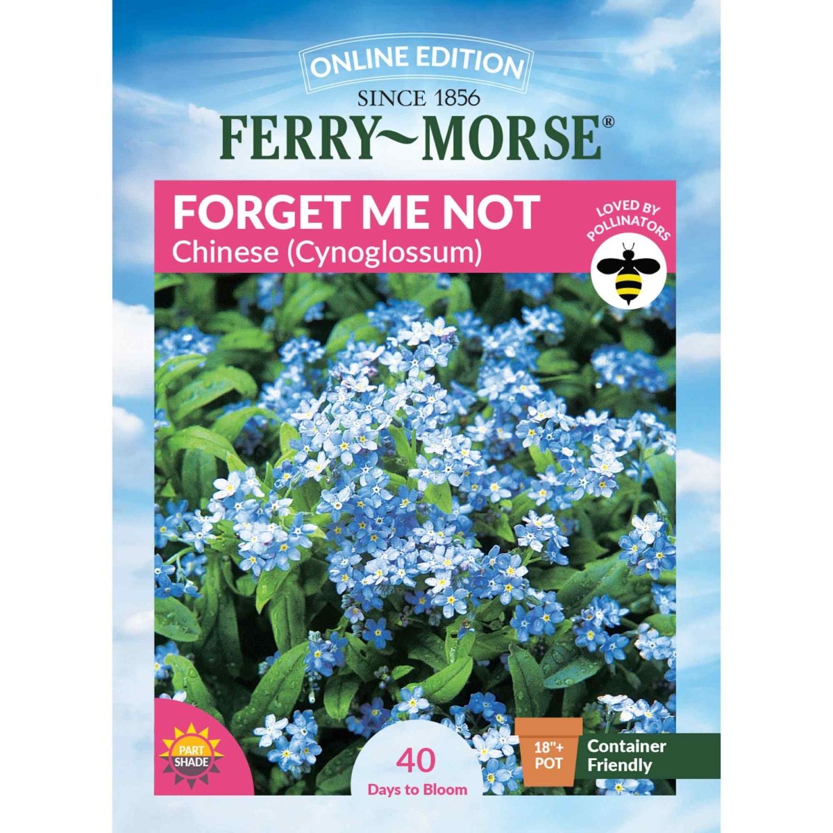 non hybrid flower seeds Ferry-Morse Online Edition 2.8g Forget Me Not Seeds, Full Sun