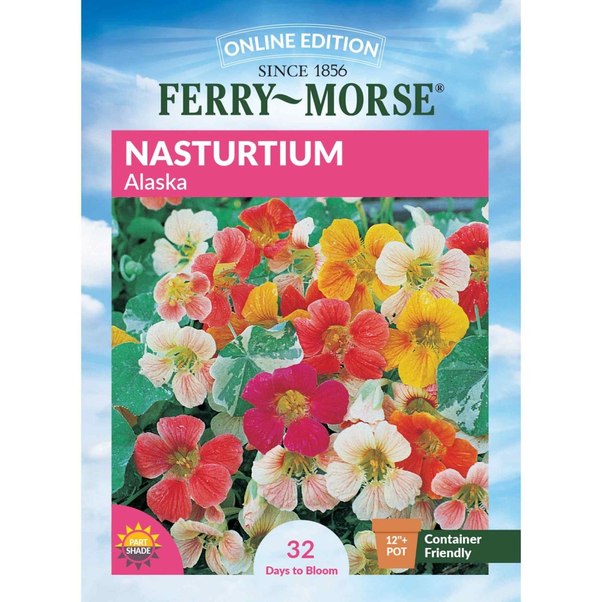 alaska wildflower seed mix Nasturtium Alaska Mixed Colors Seeds 4.4g from Ferry-Morse Seeds