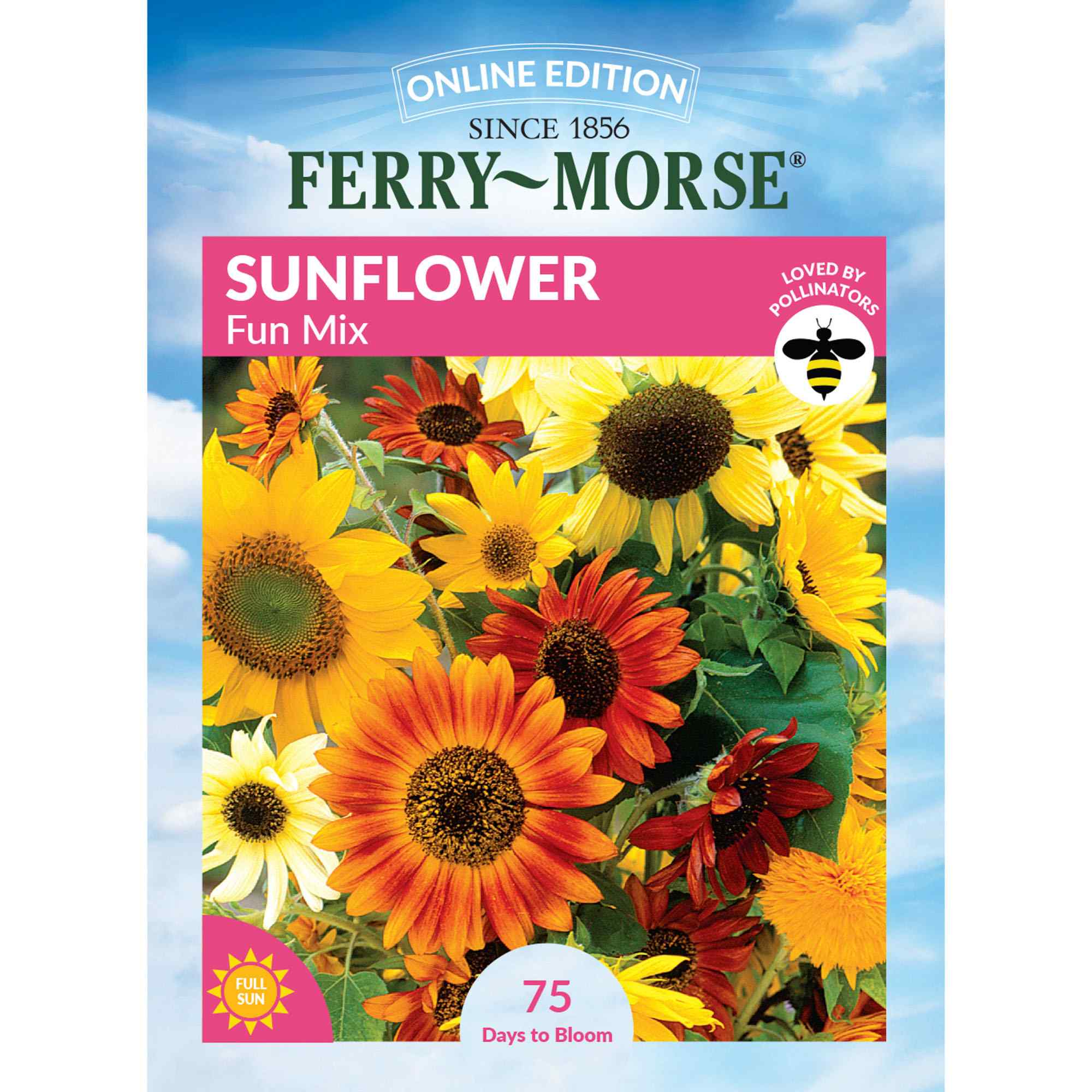 sunflower 2本 Sunflower, Fun Sunny Hybrid Mix Seeds | Pollinator-Friendly