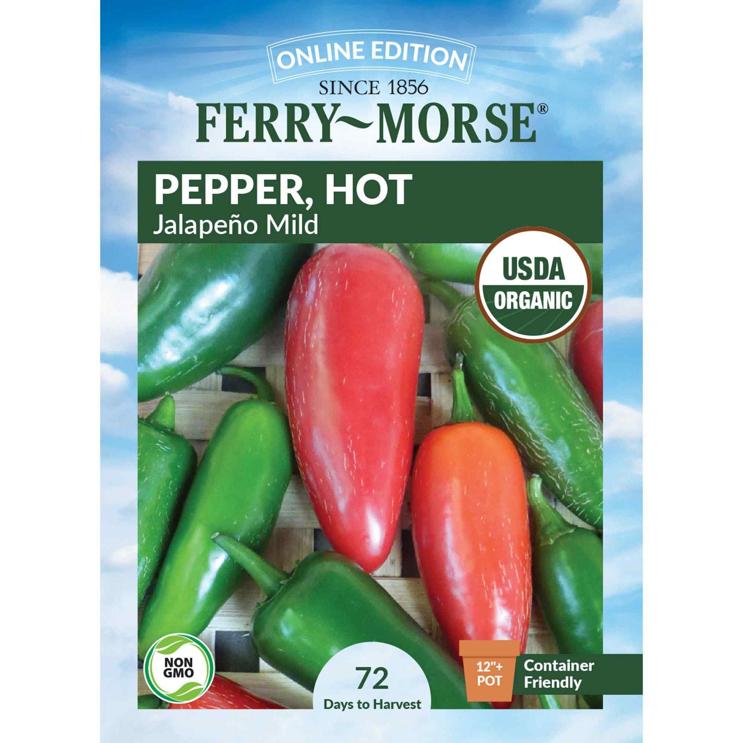 Pepper, Jalapeno Mild Organic Seeds Online Edition