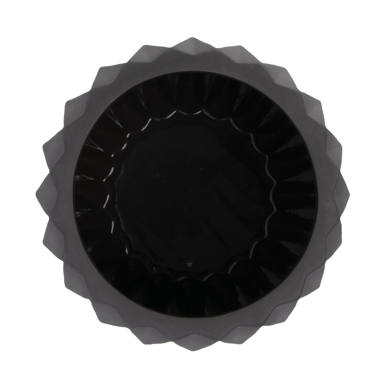 Grey textured planter on a white background