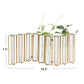Nine Test Tube Vases in a Single Gold Metal Stand