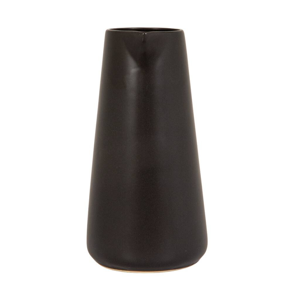 Black vase on a white background
