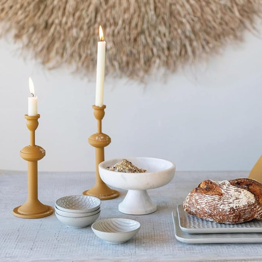 White Marble Footed Pedestal Bowl