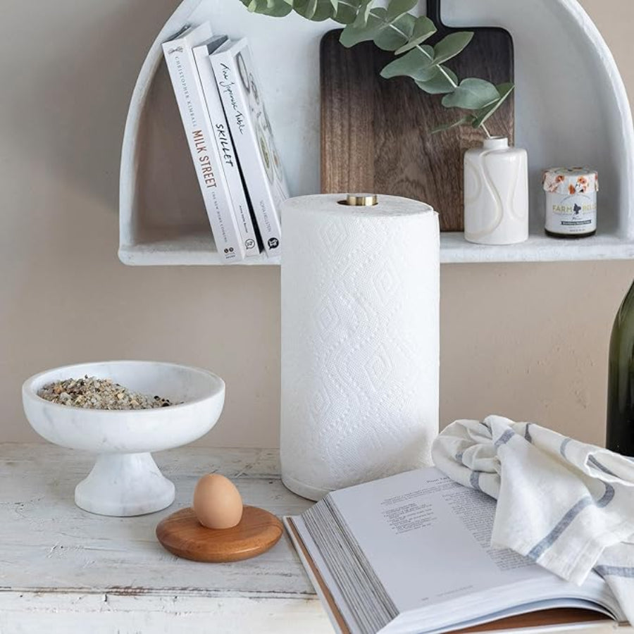 White Marble Footed Pedestal Bowl