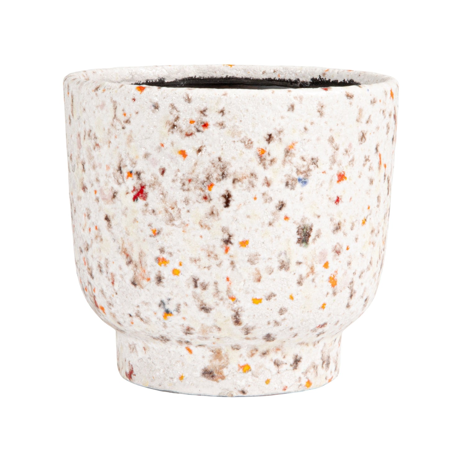 Multicolor Terracotta Planter, Terrazzo Finish