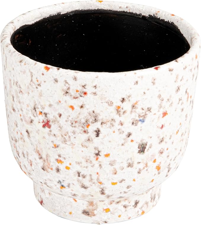 Multicolor Terracotta Planter, Terrazzo Finish
