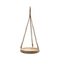 Paulownia Wood Hanging Planter Tray with Hemp Rope, Natural