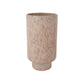 Beige ceramic vase on a white background