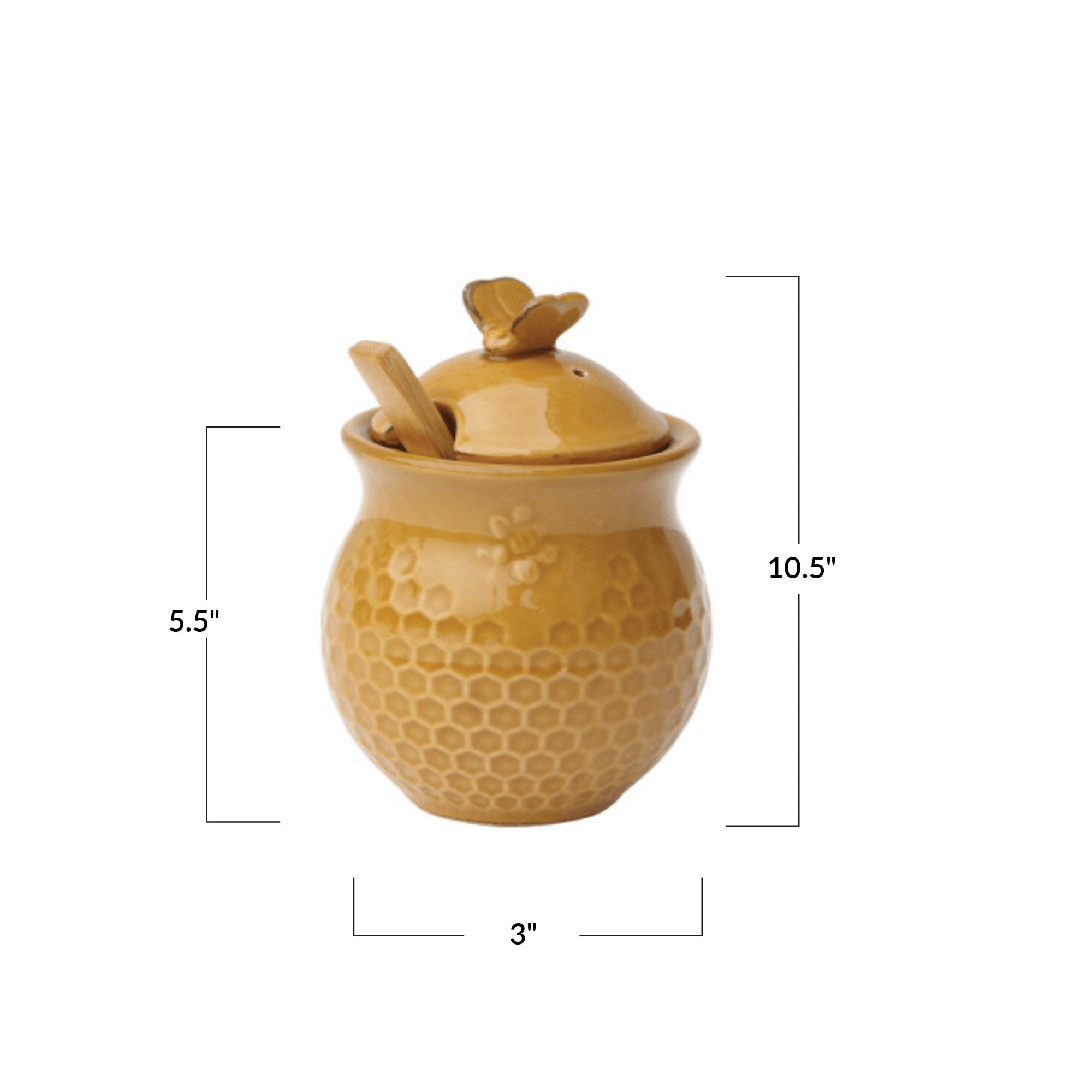 Yellow Bees Honey Jar | Honey Jar With Lid | Bee Décor – Ferry-Morse