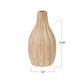 Wooden vase with dimensions on a white background