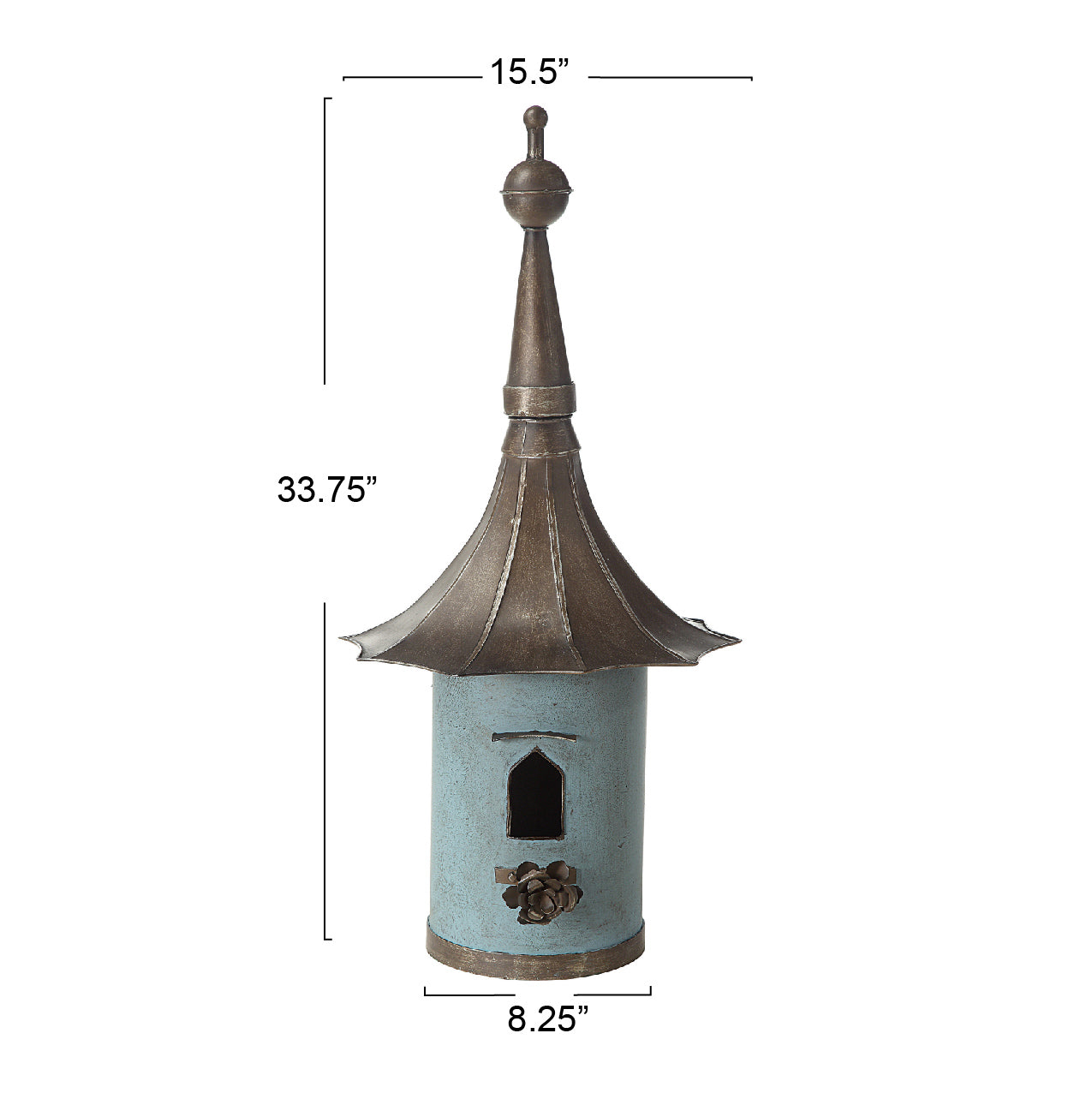 Aqua Garden Iron Birdhouse