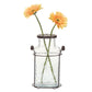 Glass Vase in Metal Stand with Metal Frog Lid for Floral Arrangements