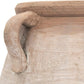 Large Orange & Whitewashed Terracotta Urn